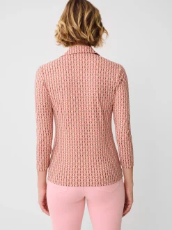 Aida 3/4 Sleeve Top in Blooms Geo