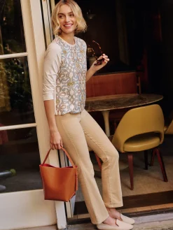 Alessandra Silk Blend Tee in Neo Beltmore Con