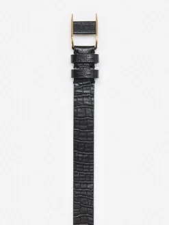 Allegra Leather Belt in Croc