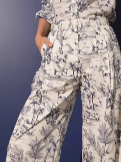 Amal Pants in Heron Toile