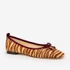 Anastasia Calf Hair Flats in Zebra