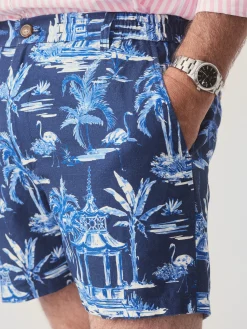 Bay 5" Beach Shorts in Persian Pergola