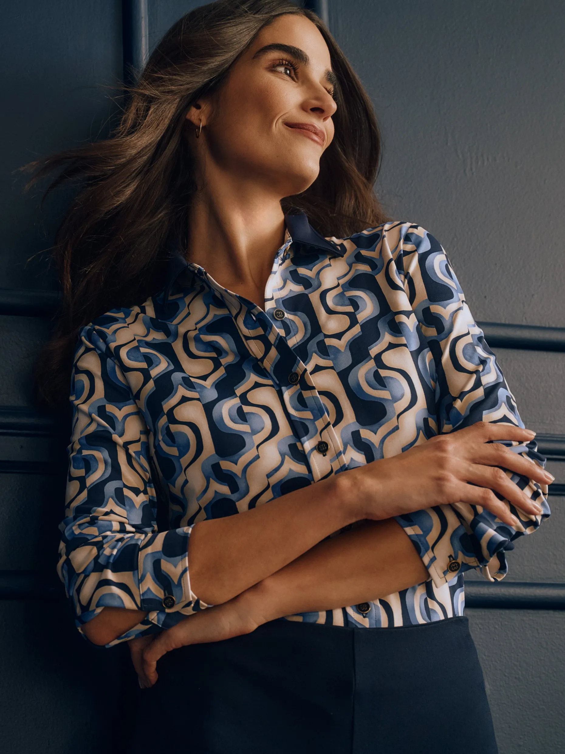 Betty Shirt in Abstract Curves