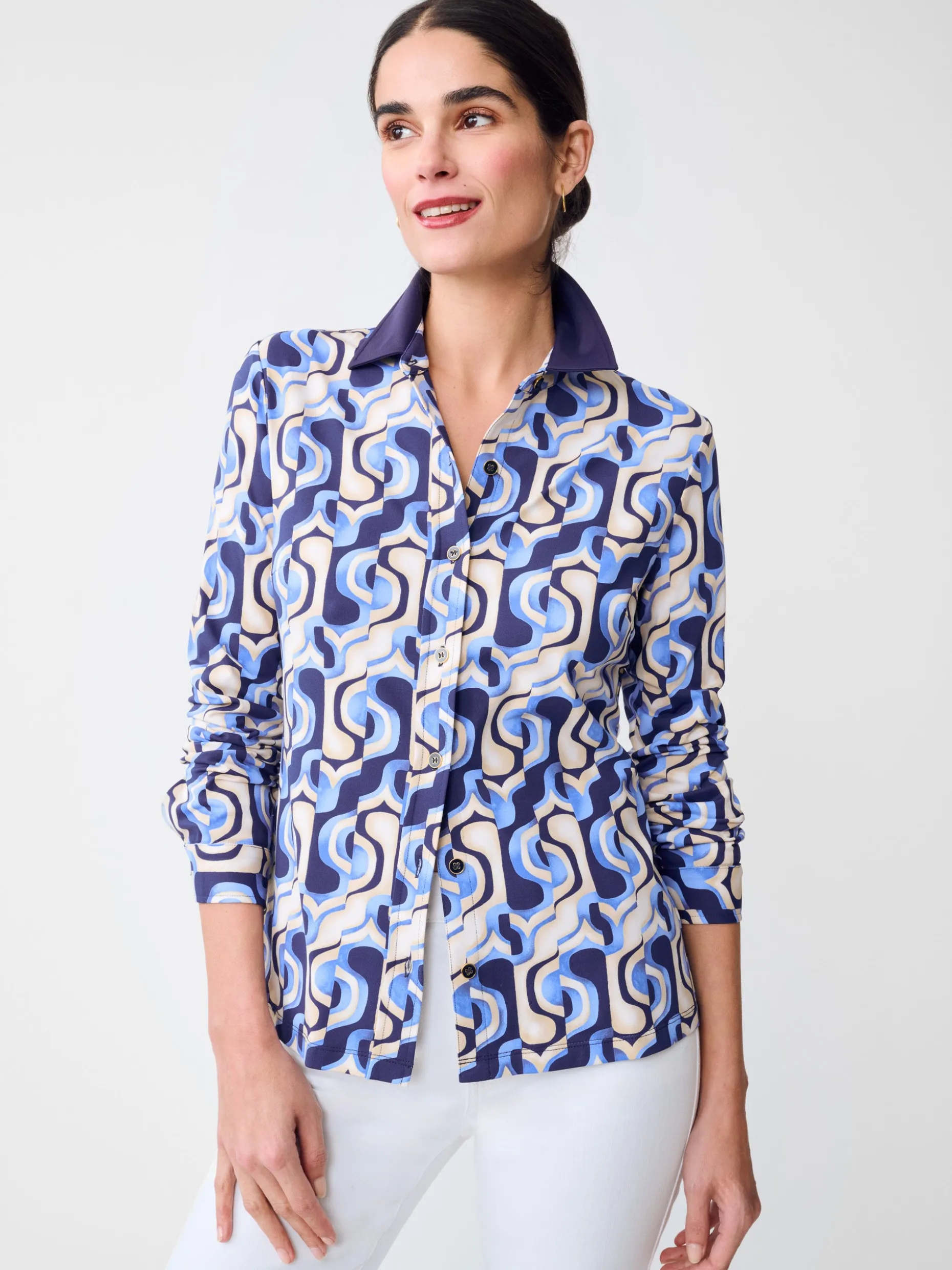 Betty Shirt in Abstract Curves