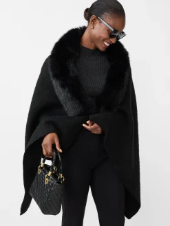 Bianca Cape with Faux Fur Collar