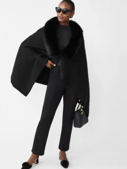 Bianca Cape with Faux Fur Collar