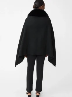 Bianca Cape with Faux Fur Collar