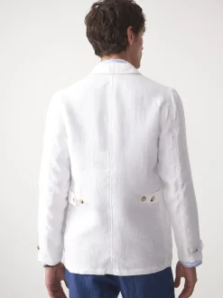 Brando Linen Safari Jacket in Herringbone