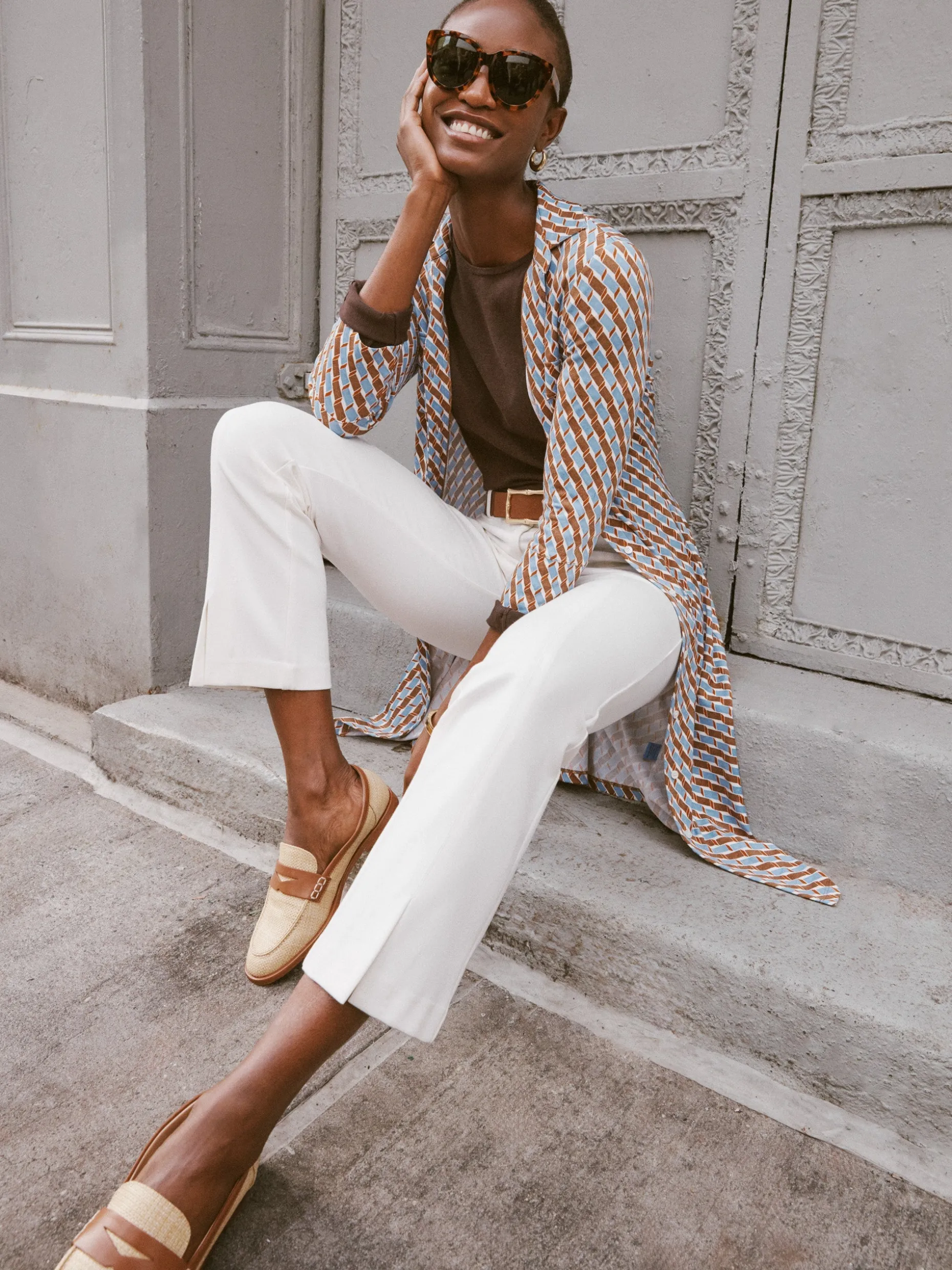 Brynn Dress in Mini Fernwood Geo