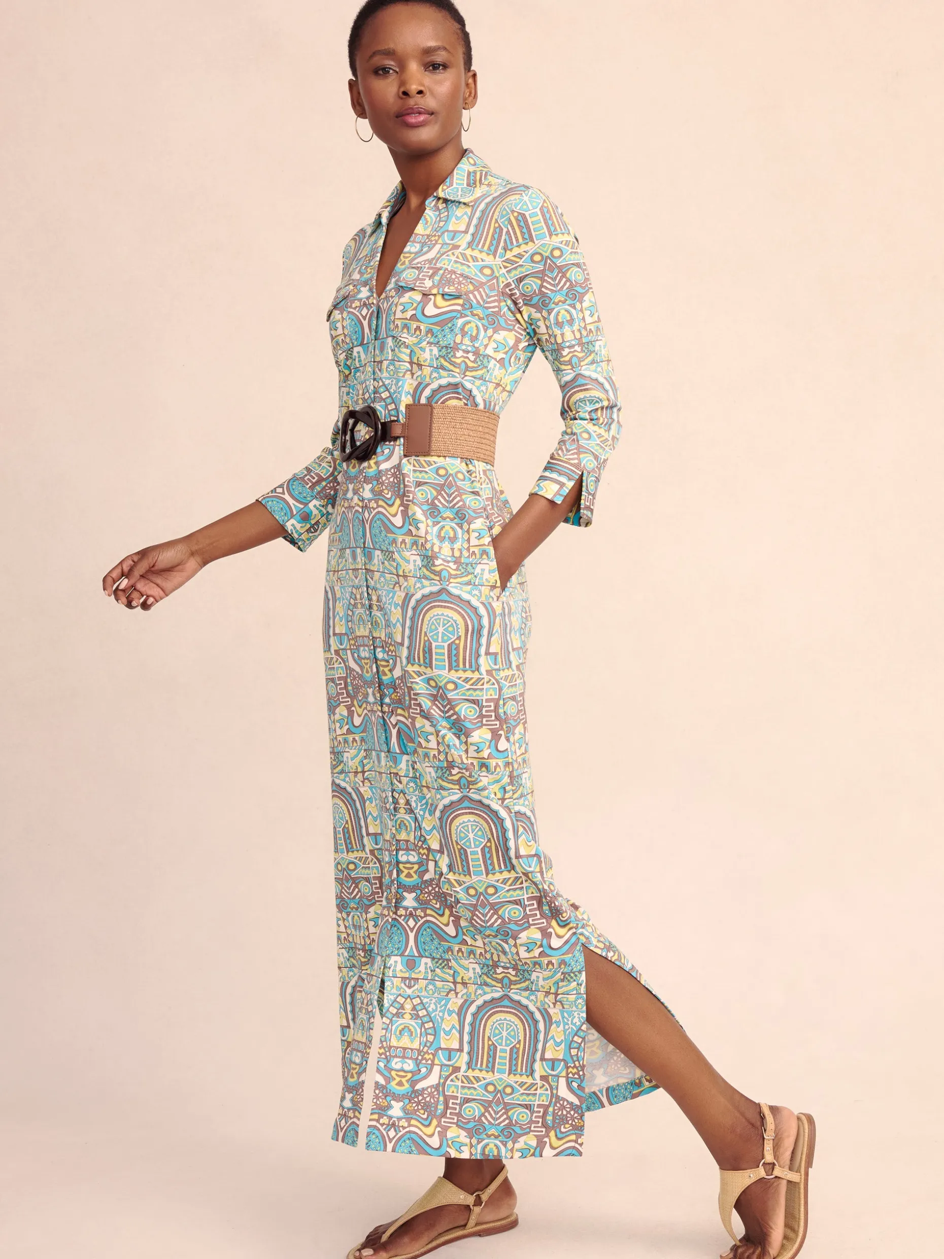 Brynn Maxi Dress in Yucutan Mural