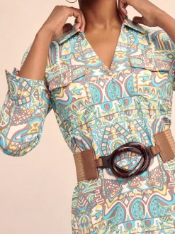 Brynn Maxi Dress in Yucutan Mural