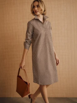 Cagney Dress in Micro City Windows