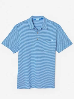 Callahan Cotton Polo in Stripe