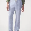 Callistair Linen Pants in Hairline Stripe