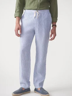 Callistair Linen Pants in Hairline Stripe