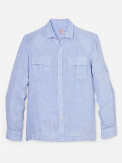 Christos Classic Fit Linen Shirt