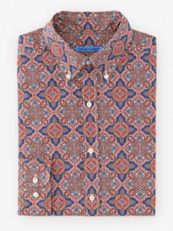 Collis Classic Fit Shirt in Mini Paisley Tile