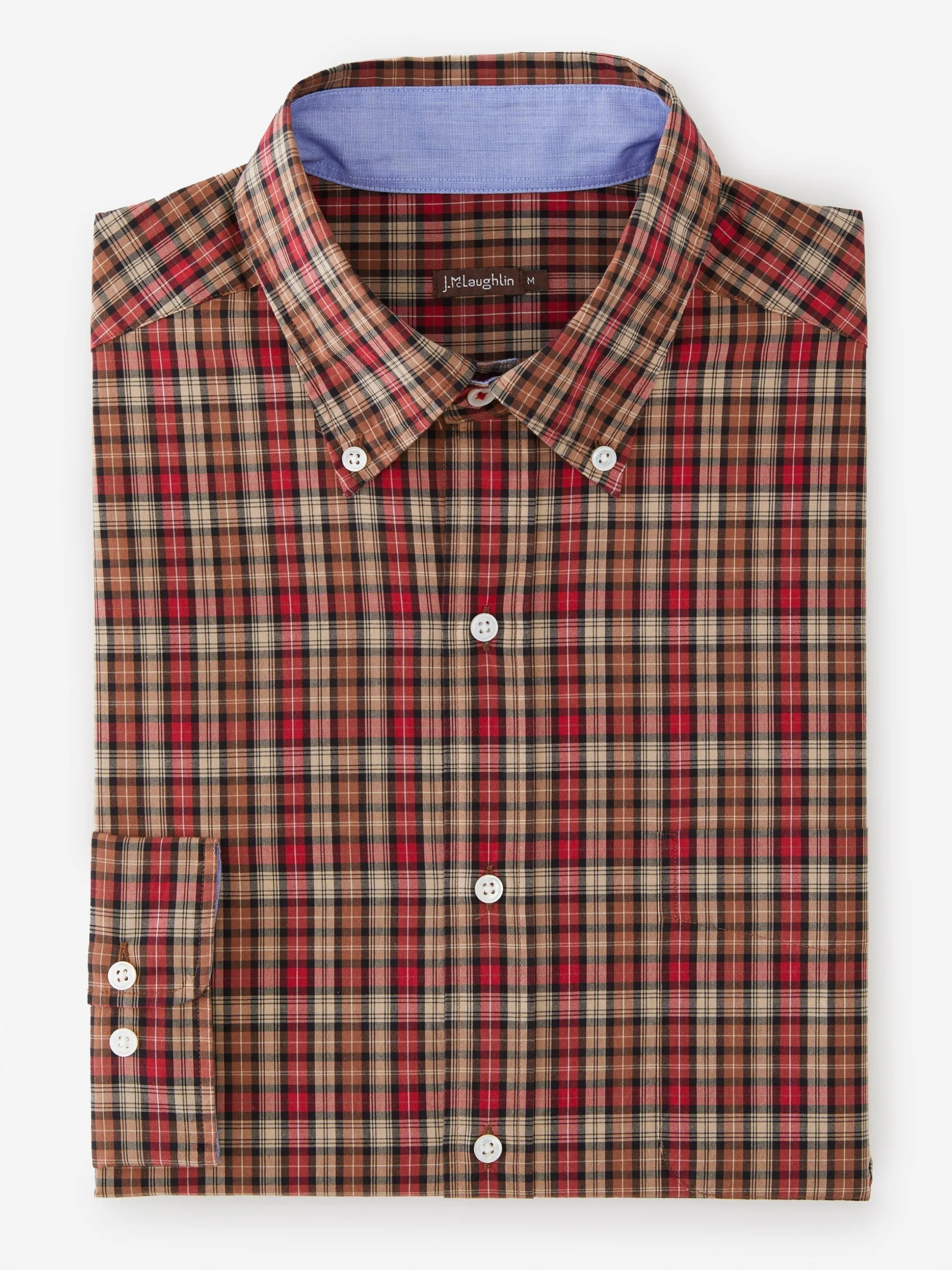 Collis Classic Fit Shirt in Mini Plaid