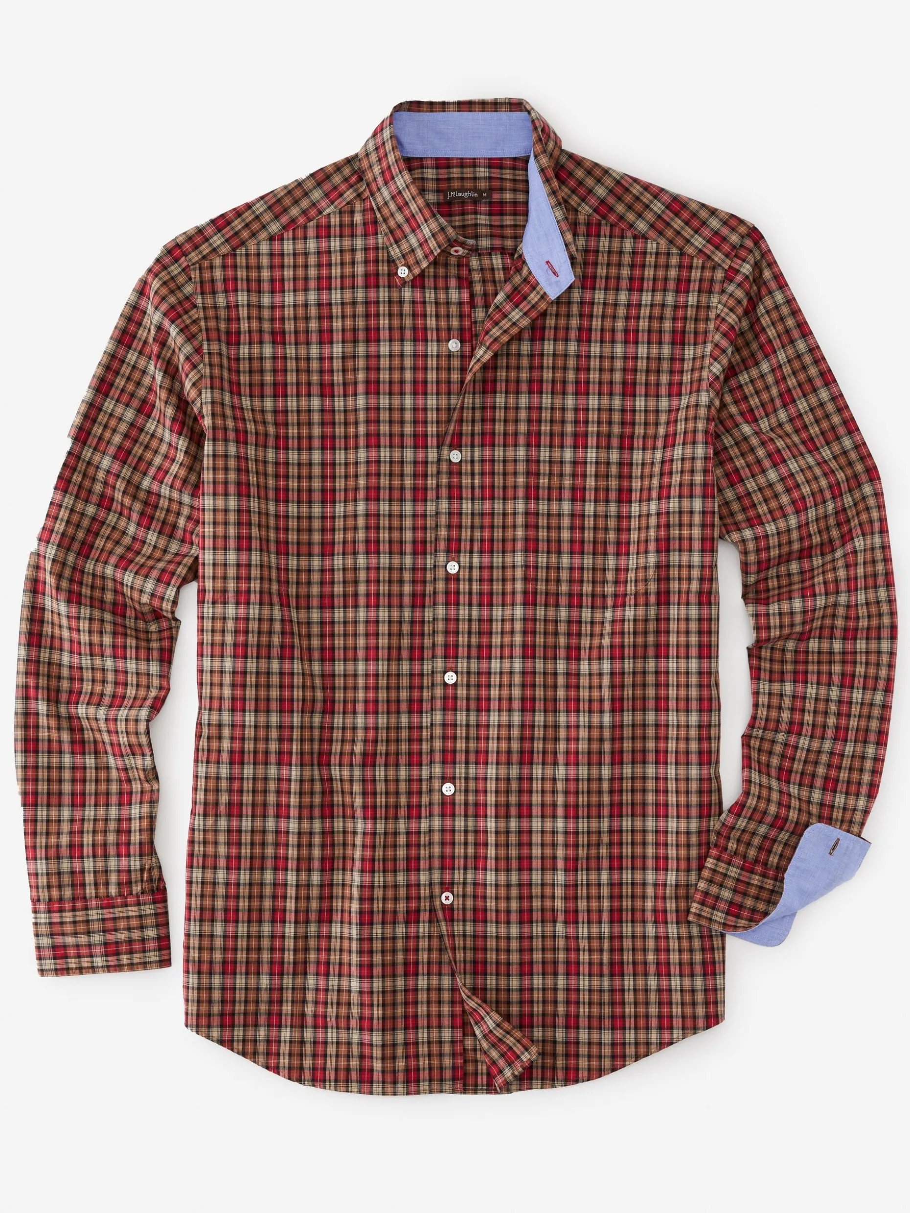Collis Classic Fit Shirt in Mini Plaid