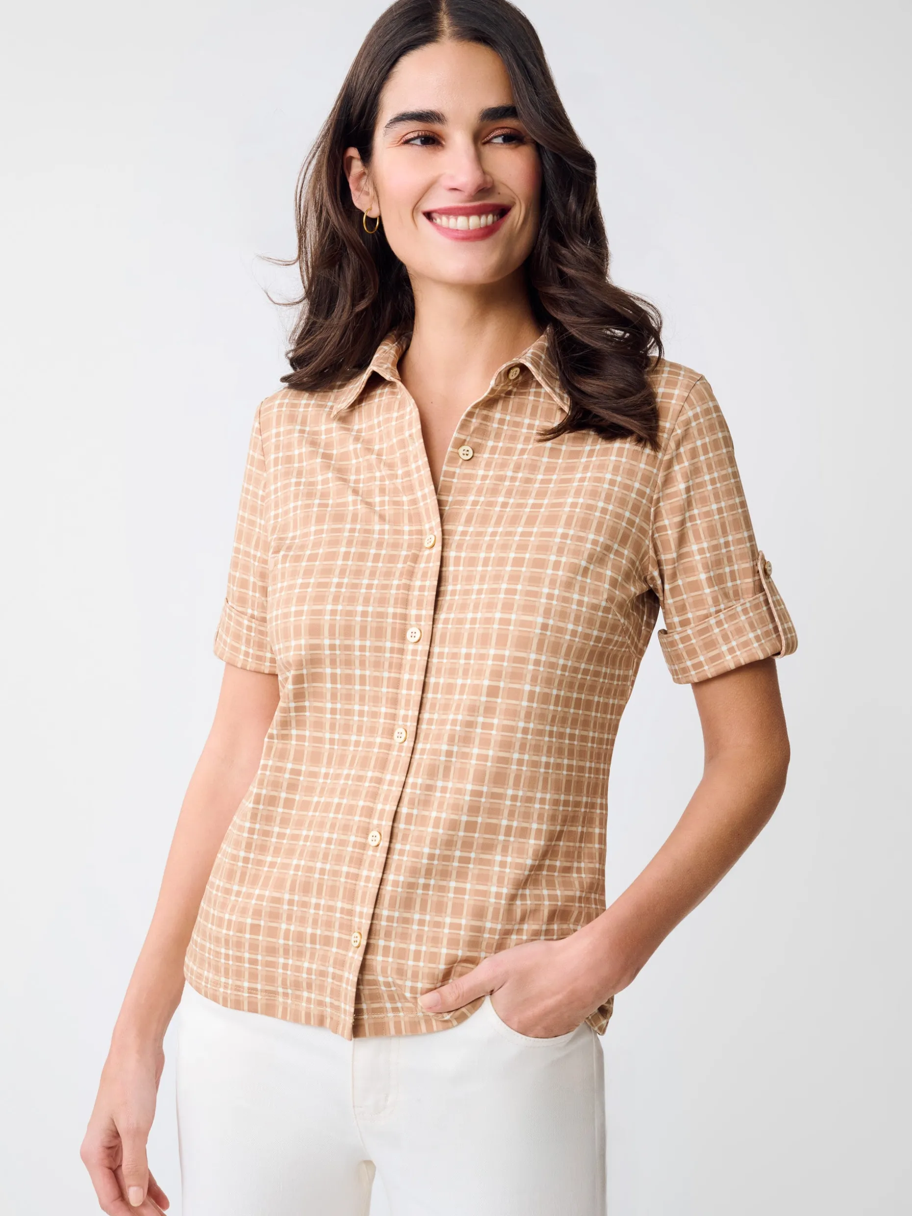 Cornelia Shirt in Layered Lines
