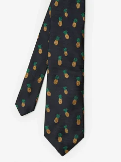 Cotton Silk Tie in Pineapple