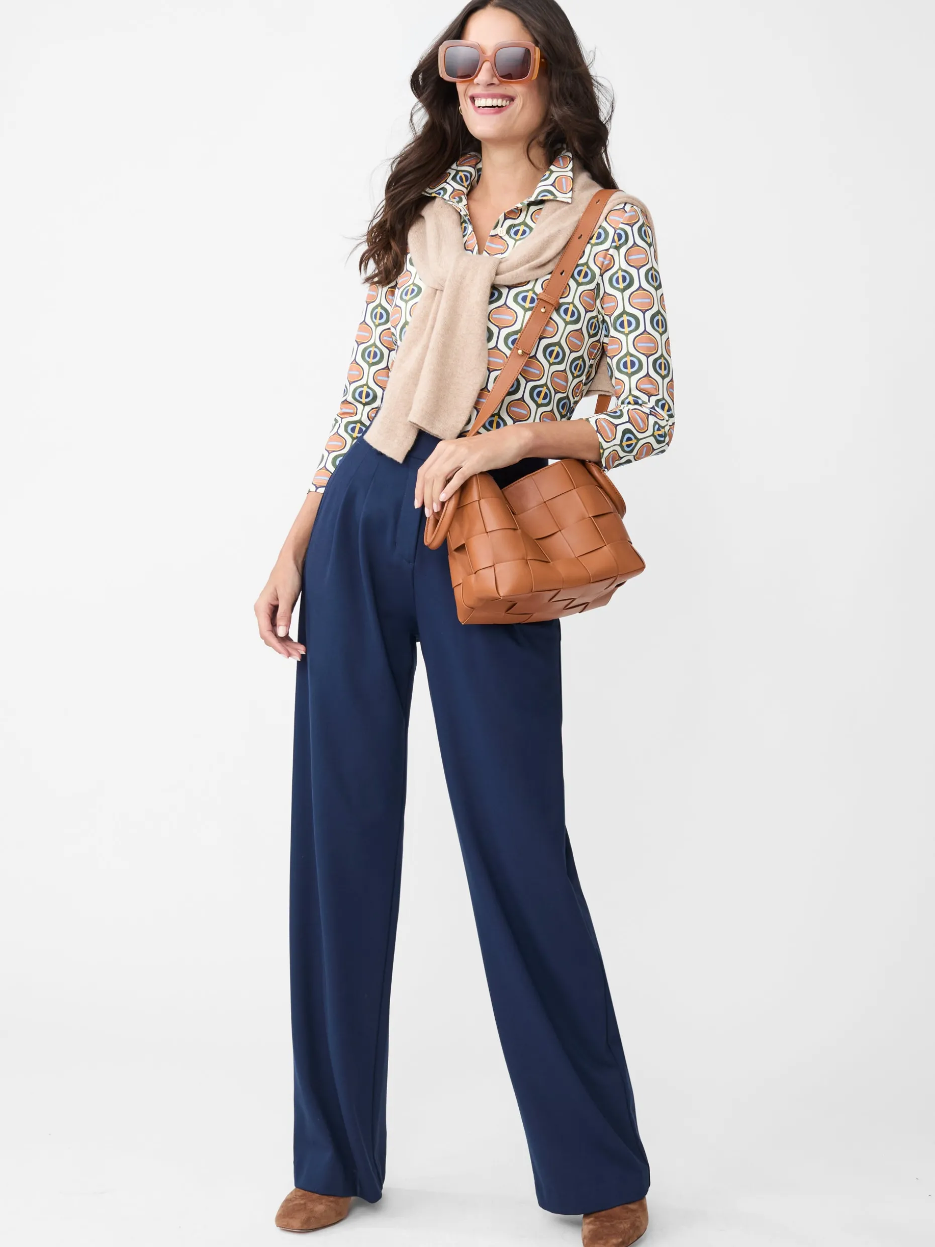 Court 3/4 Sleeve Polo in Mod Orbit