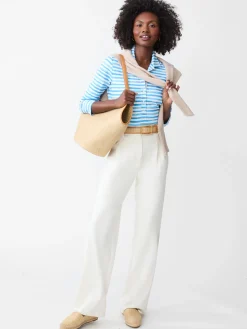 Court 3/4 Sleeve Polo in Santa Rosa Stripe