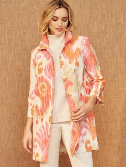 Deirdre Coat in Ikat Swirl