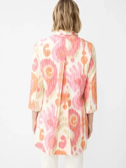 Deirdre Coat in Ikat Swirl