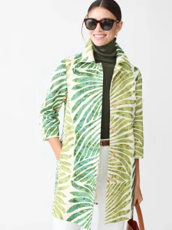 Deirdre Coat in Textured Grand Palm