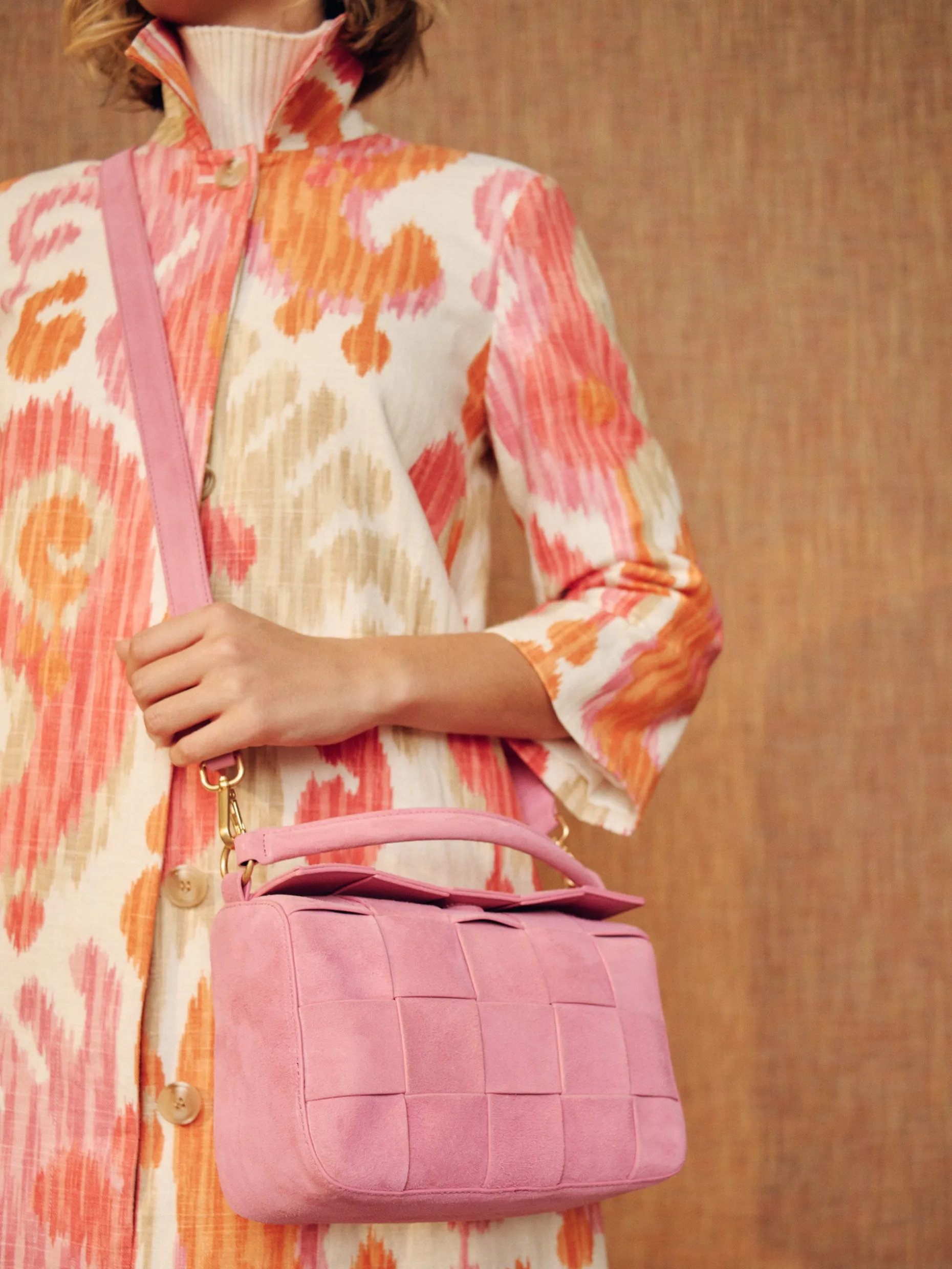 Deni Woven Suede Crossbody