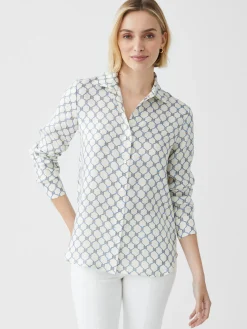 Denver Silk Blend Shirt in Sussex Interlock
