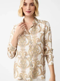 Denver Silk Blend Shirt in Gilded Paisley