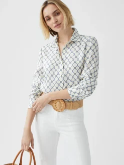 Denver Silk Blend Shirt in Sussex Interlock