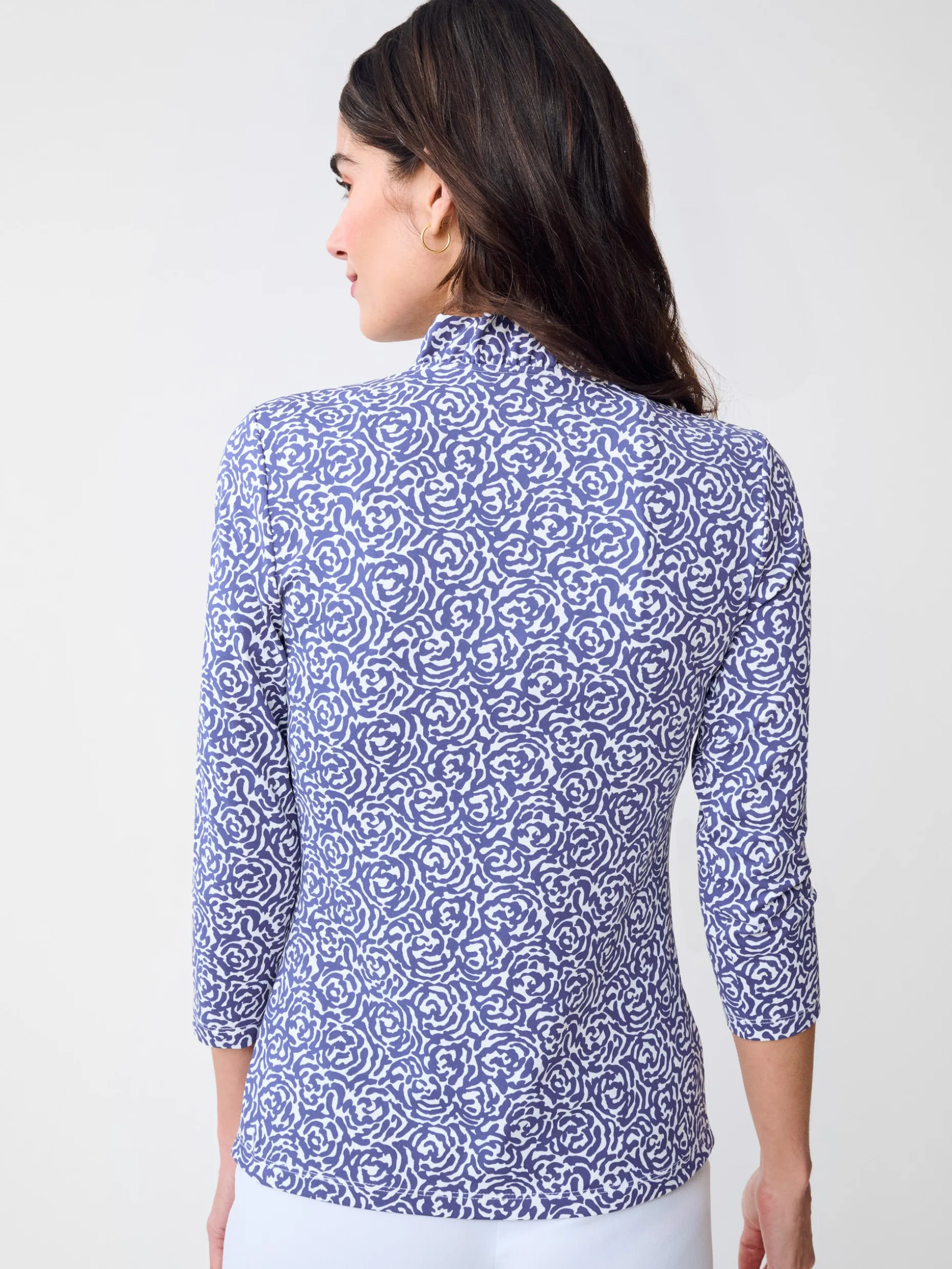 Durham Ruffle Top in Rose Expressions