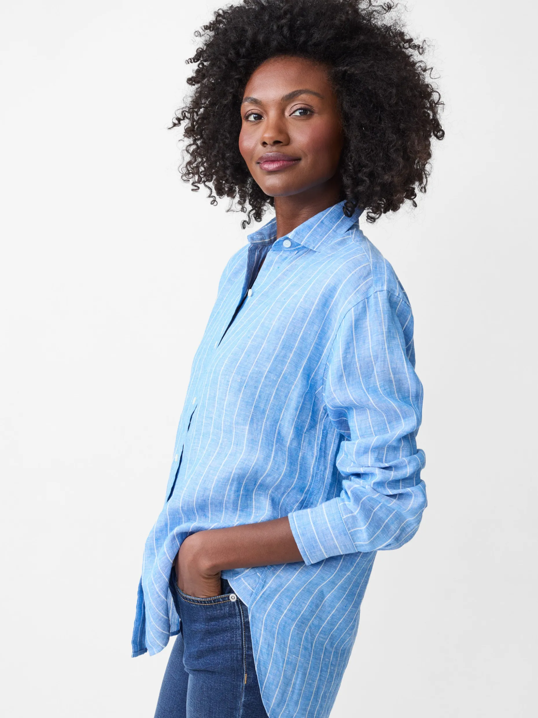 Finn Linen Shirt in Stripe