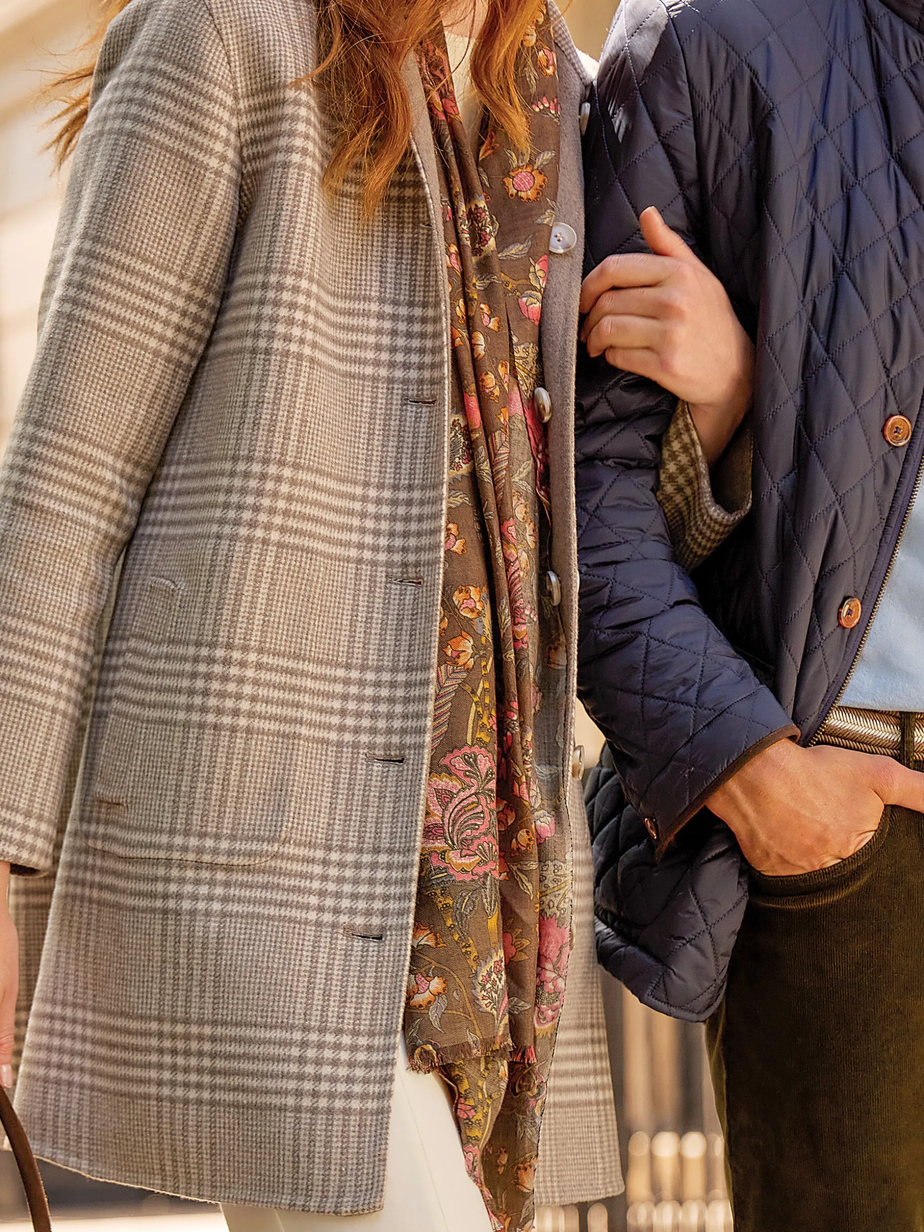 Frade Reversible Wool Coat in Glen Plaid