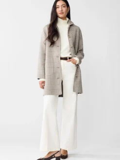 Frade Reversible Wool Coat in Glen Plaid