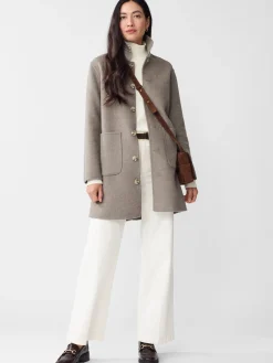 Frade Reversible Wool Coat in Glen Plaid