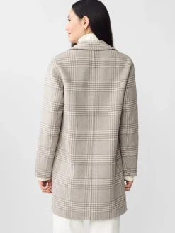 Frade Reversible Wool Coat in Glen Plaid