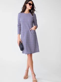 Georgiana Dress in Mini Paris Houndstooth