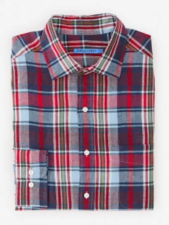 Gramercy Classic Fit Linen Shirt in Plaid