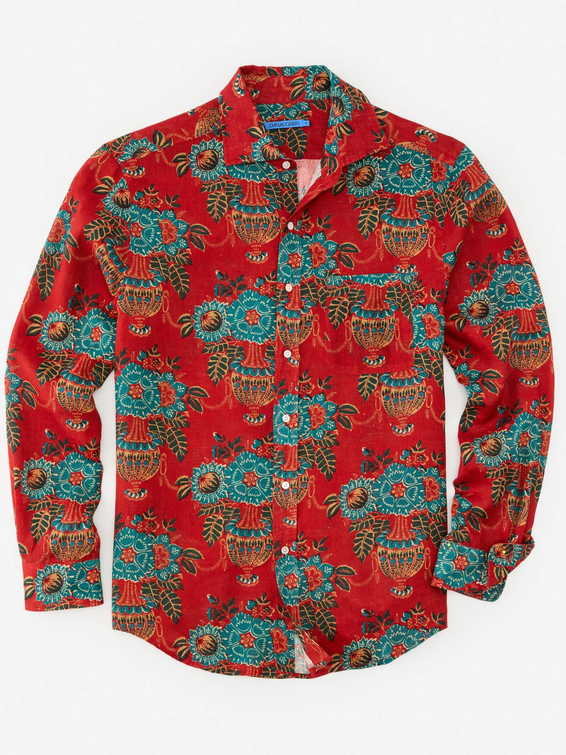 Gramercy Classic Fit Linen Shirt in Vintage Bouquet