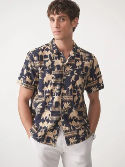 Irons Silk Blend Shirt in Desert Toile
