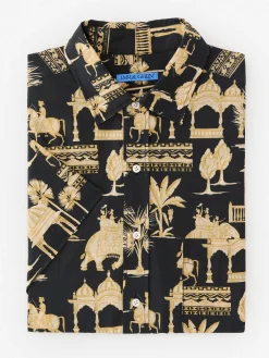 Irons Silk Blend Shirt in Desert Toile