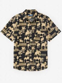 Irons Silk Blend Shirt in Desert Toile