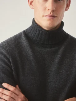 Islay Roll Neck Sweater in Birdseye