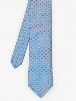 Italian Silk Tie in Sailboat