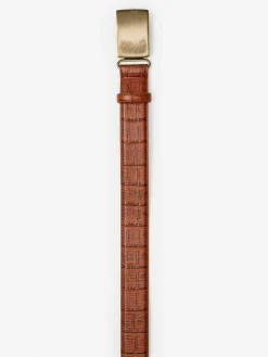 James Embossed Crocodile Belt