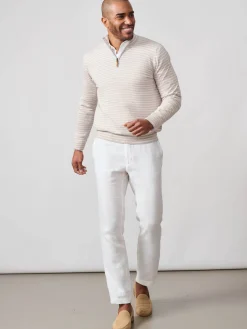 Justin 1/4 Zip Sweater in Stripe